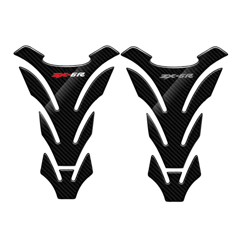 Motorcycle Fuel Tank Pad Cover For Kawasaki ZX6R 3D Carbon Fiber