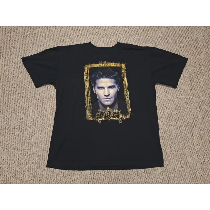 T-shirt Angel David Boreanaz Vintage Série TV Buffy Noir