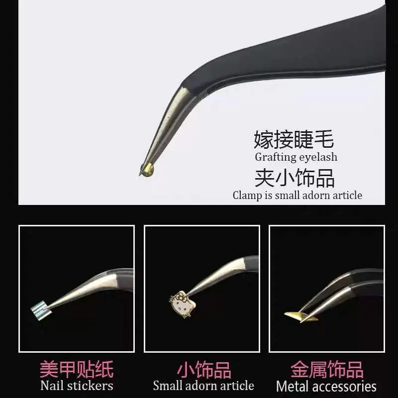 Stainless Steel Nail Tweezers Manicure Decorations