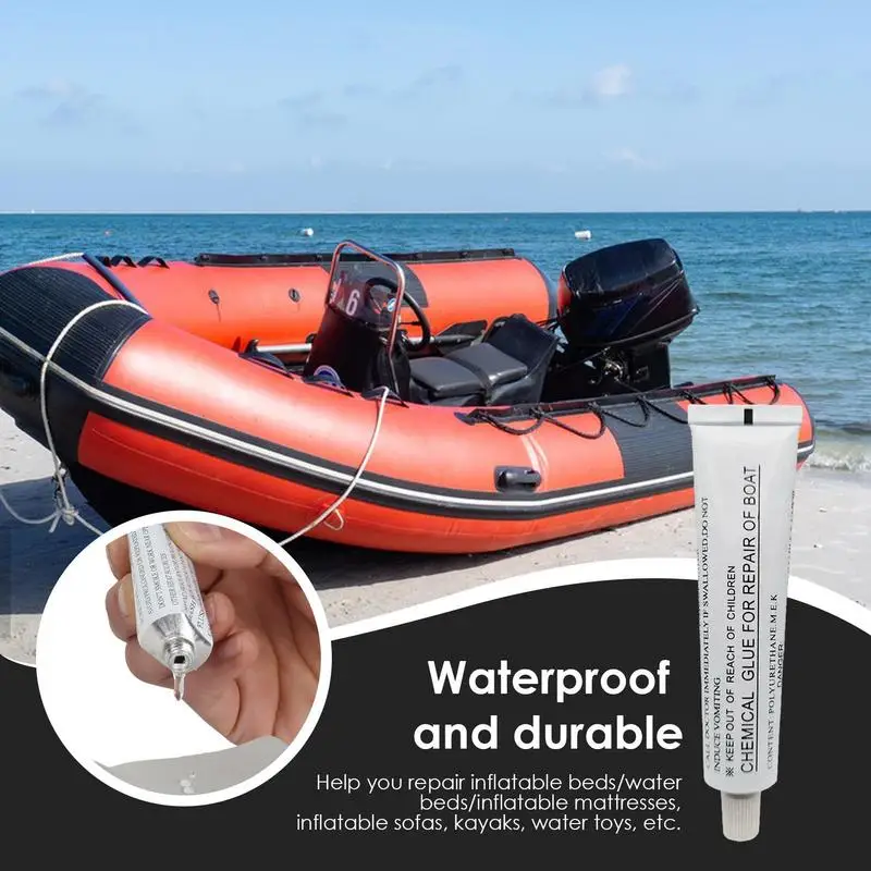 Inflatable Boat Glue 30ml PVC Glue for Inflatable Boat Repair Bonding Supplies for Paddle Kayak Air Cushion Patch