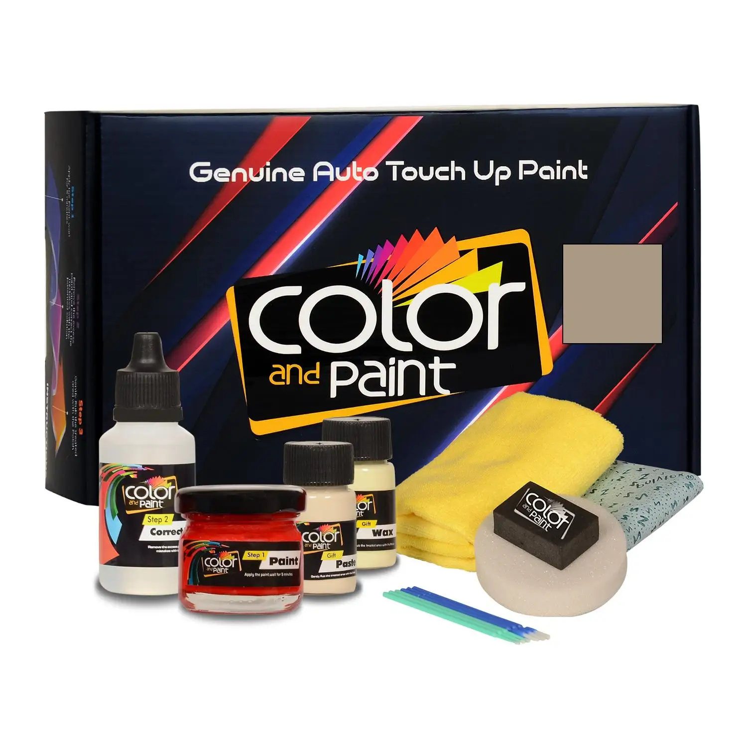 

Color and Paint compatible with Peugeot Automotive Touch Up Paint - SABLE BIVOUAC NACRE MET-SWD-Basic Care