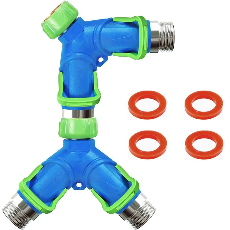 

2Pcs Garden Hose Splitter Water Hose Splitter 2 Way Hose Y Splitter Connector Faucet Comfortable Plastic
