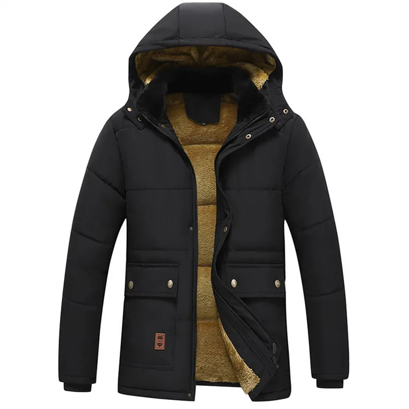 2025 hiver nouveau chaud épais polaire Parkas hommes imperméable à capuche col de fourrure Parka veste manteau hommes automne mode décontracté Parkas hommes