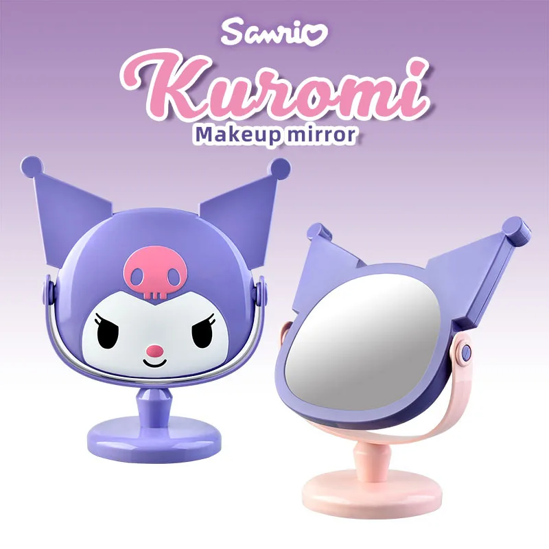

Sanrio Kuromi Makeup Mirror Women Sanrio Accessories Stereoscopic Cartoon Cute Creative Tabletop Decoration Fashion Girl Gift