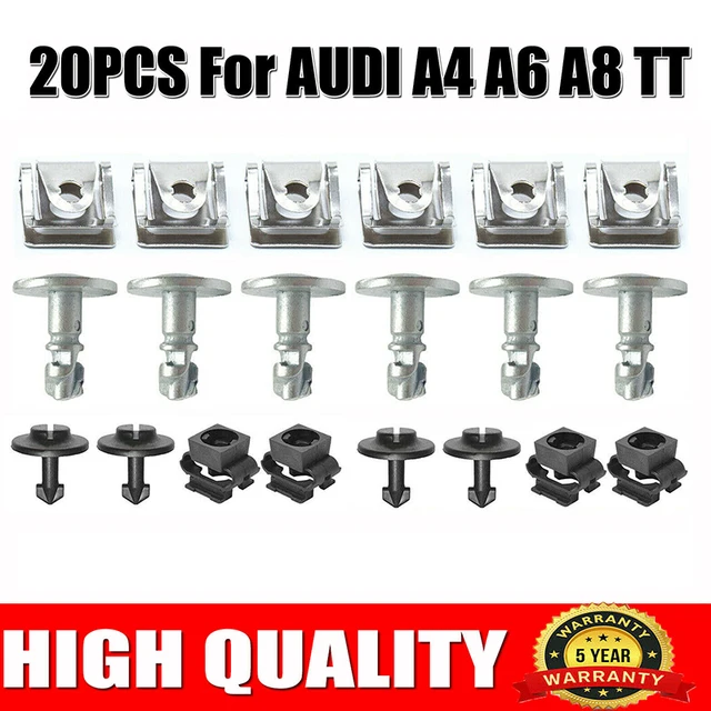 20pcs Undertray Engine Under Cover Fixing Clips Shield Trim Panel Screw Kit  For Audi A4 A6 A8 TT Auto Repair 1