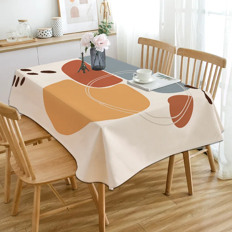 Nordic Style Abstract Tablecloth Oxford Cloth Table Cloth Waterproof