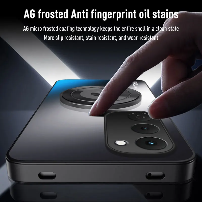 Luxury Acrylic Frosted 360° Rotating Stand Shockproof Case Cover