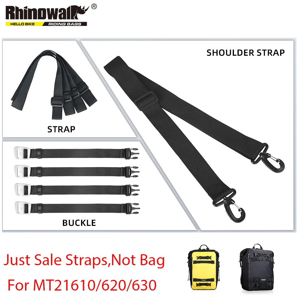 Rhinowalk Motorcycle Bag Strap Set with Hardware Hooks and Buckle