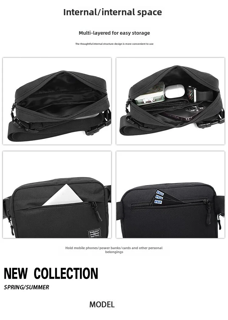 Umhängetasche für Herren, Neuankömmling, Top-Qualität, wasserdichte Brust-/Reise-Umhängetasche aus Oxford-Stoff, lässige kleine Tasche_voghion.com