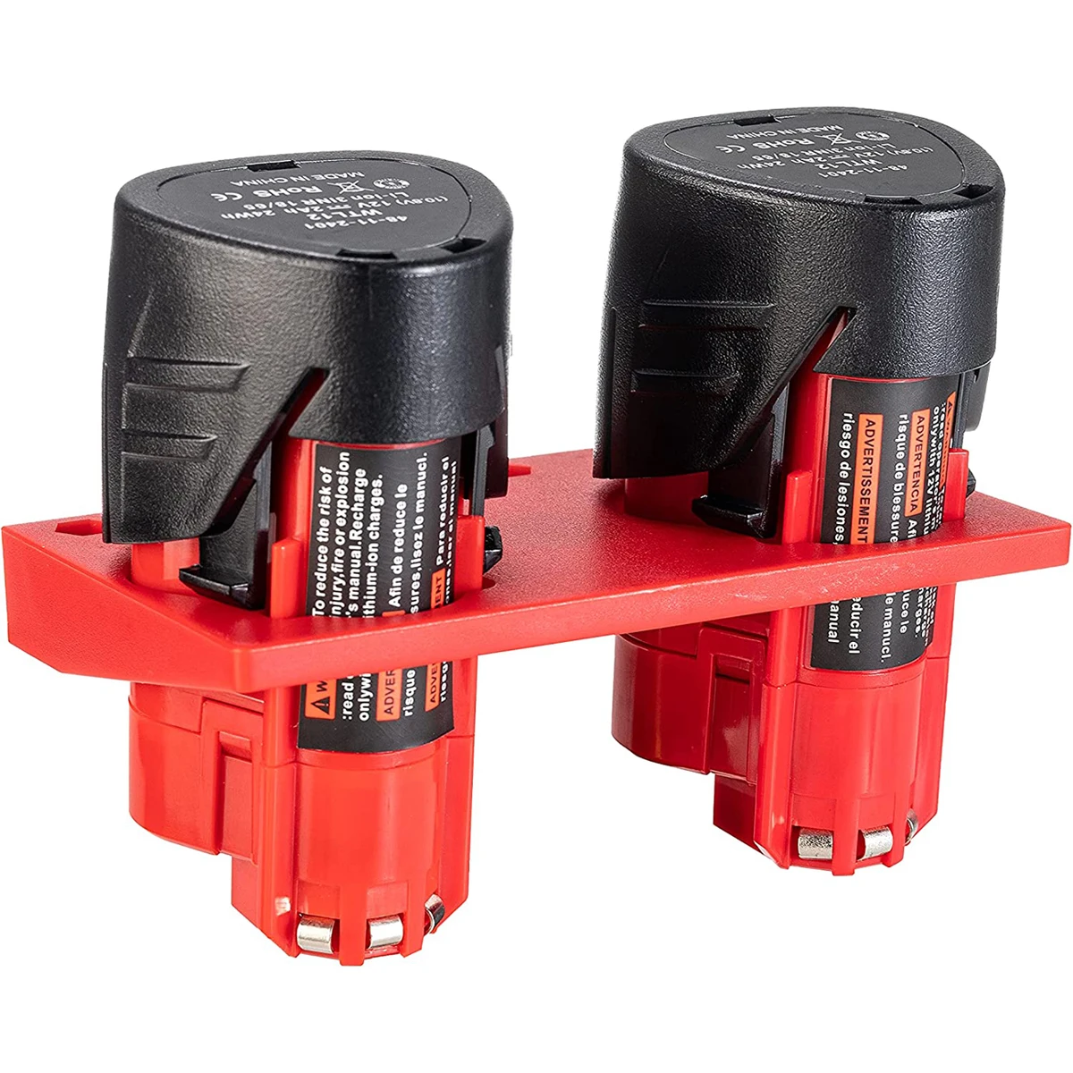 Soporte De Batería Milwaukee M12 CLICK IN - 12V Herramienta De Montaje En Pared Soportes UV Estables - Organiza Tu Taller