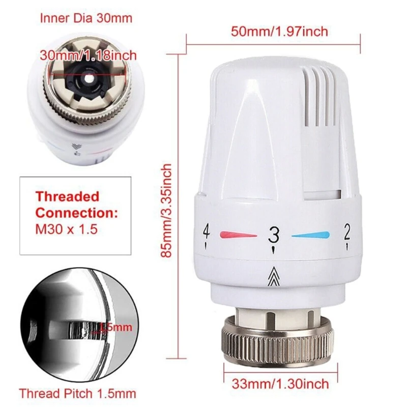 Adjustable Thermostatic Radiator Valves Temperature Control Valves Replacement images - 6