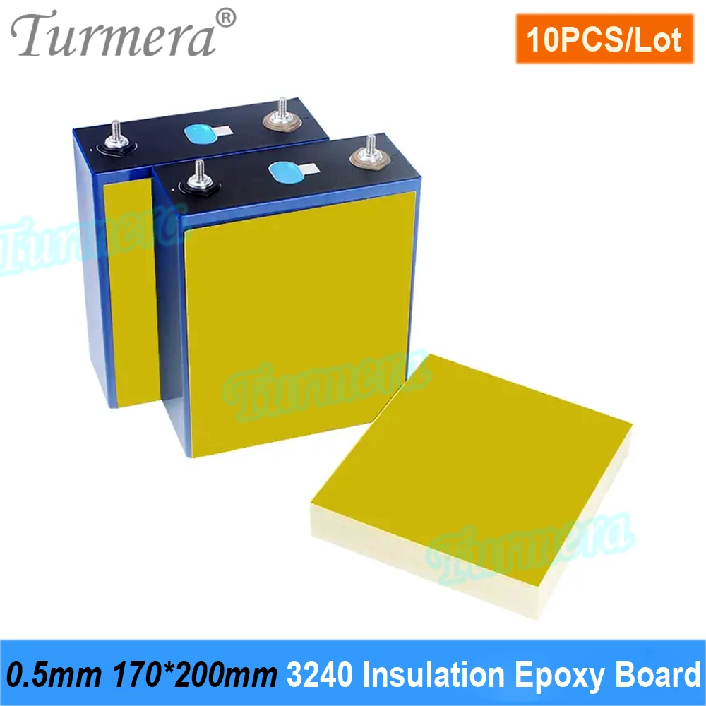 

Turmera 10Piece 0.5mm Thickness 170*200mm 3240 Insulation Epoxy Board Use in 3.2V 280Ah 305Ah 320Ah 12V Lifepo4 Battery Pack Diy