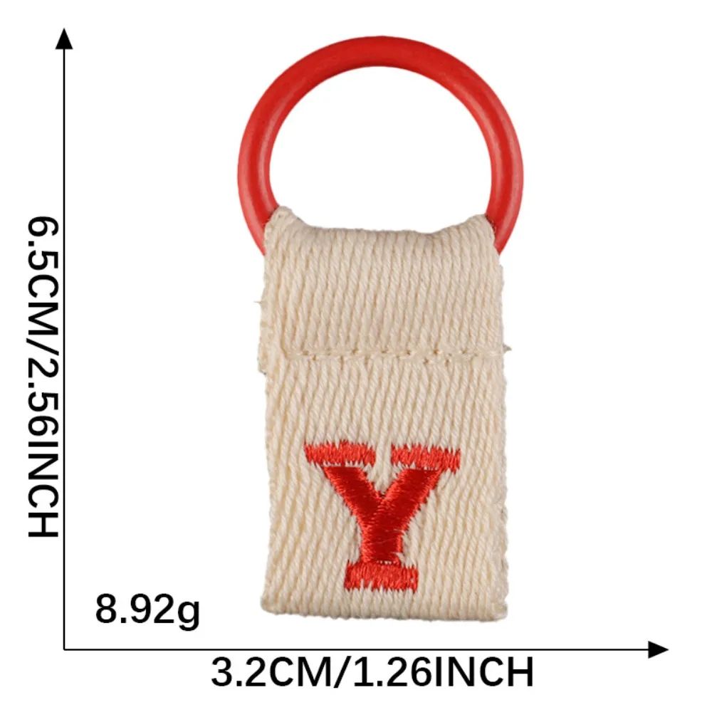 Alphabet Embroidered Key Organizer with Key Ring & Waist Buckle - Stylish Business Key Holder