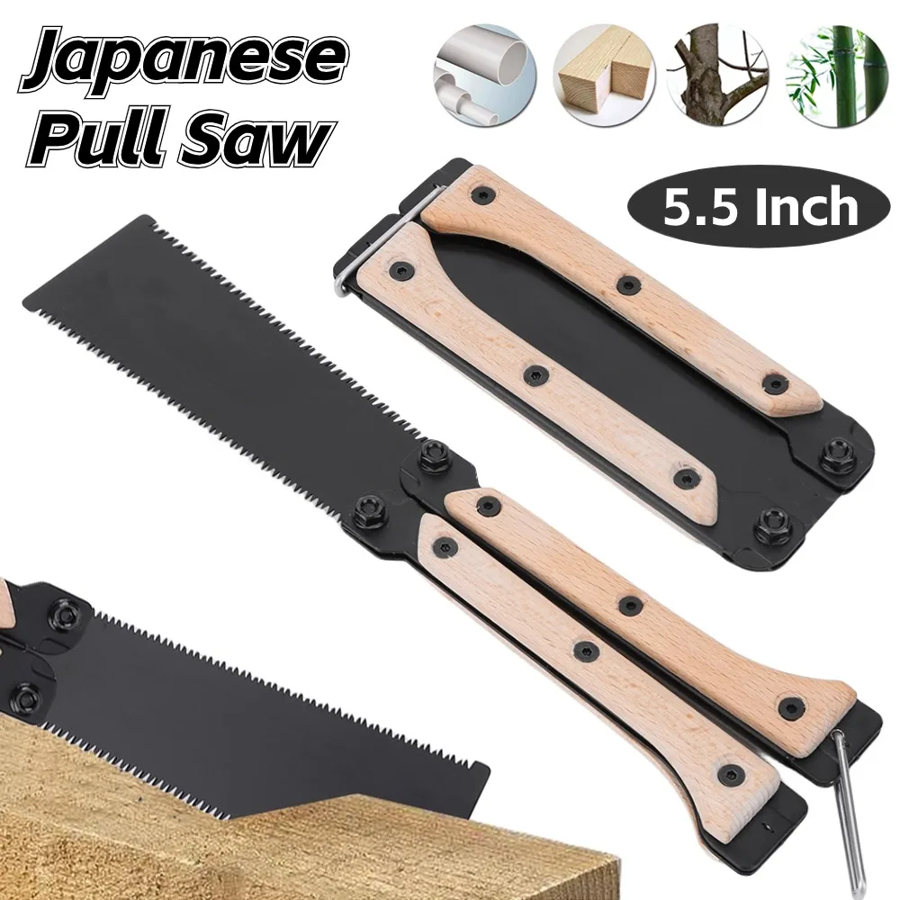 Folding Saw Small Pull Hand Saw Double Edge Blade Cutting Blade Handsaw Woodworking Japanese Flush Cut Trim