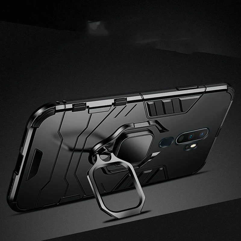 Shockproof Armor Case with Stand Holder and Car Ring Back Cover