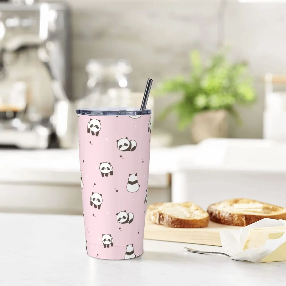 20oz Panda Tumbler Cup with Lid Double Wall Vacuum Insulated Tumblers  Coffee Travel Mug Cup Birthday Gifts - AliExpress