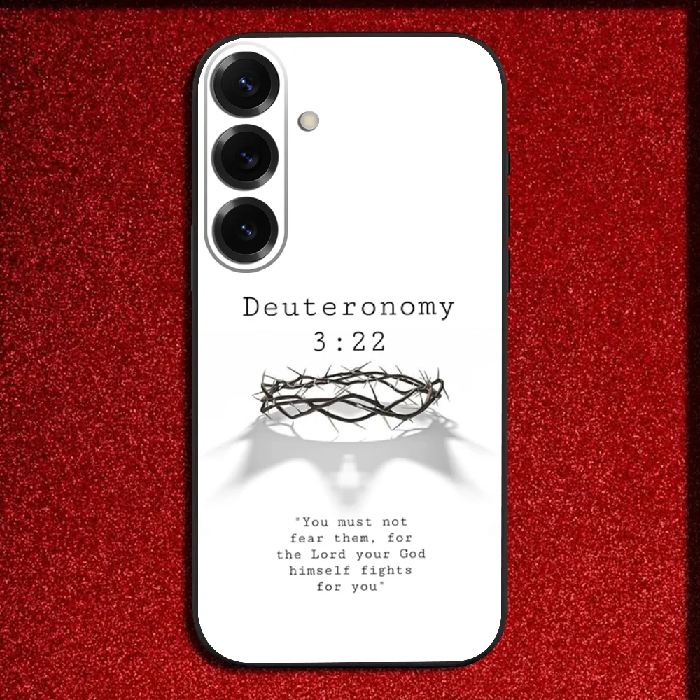 Inspirational Isaiah Jeremiah Psalm Jesus Bible Black Phone Case