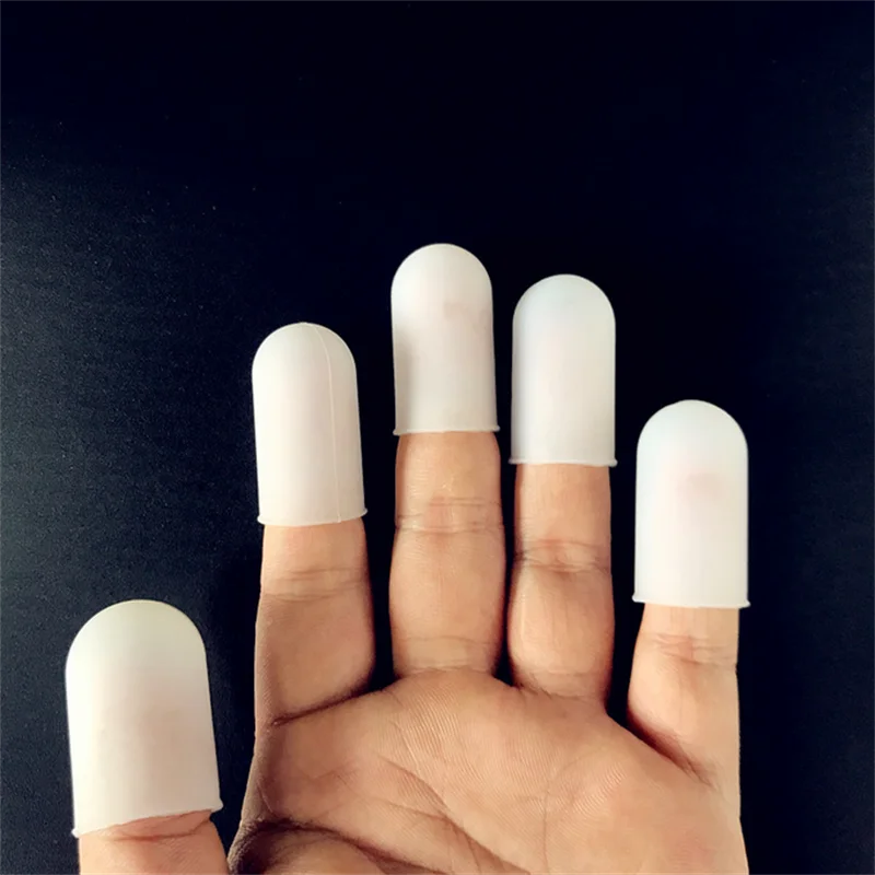 5Pcs Silicone Finger Protector Finger Caps Resistente Alle Alte Temperature Antiscivolo Finger Cover Hamburger Pizza Food Catch Guanti