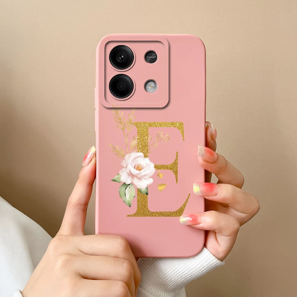 thumbnail image 1 of Funda de teléfono para Redmi Note 13 Pro, Protector de cobertura completa de silicona líquida suave con letras elegantes, 4G, 5G, 13Pro, 1 of 5