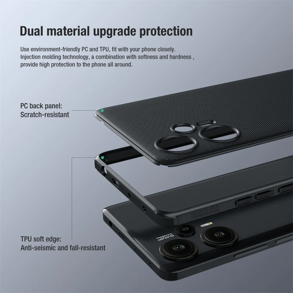 SEAHAI Cover Per Xiaomi Poco F5 5G, Custodia In Silicone Morbido TPU, Antiurto Con Tecnologia Air Cushion E Design A Nido D'Ape, Blu