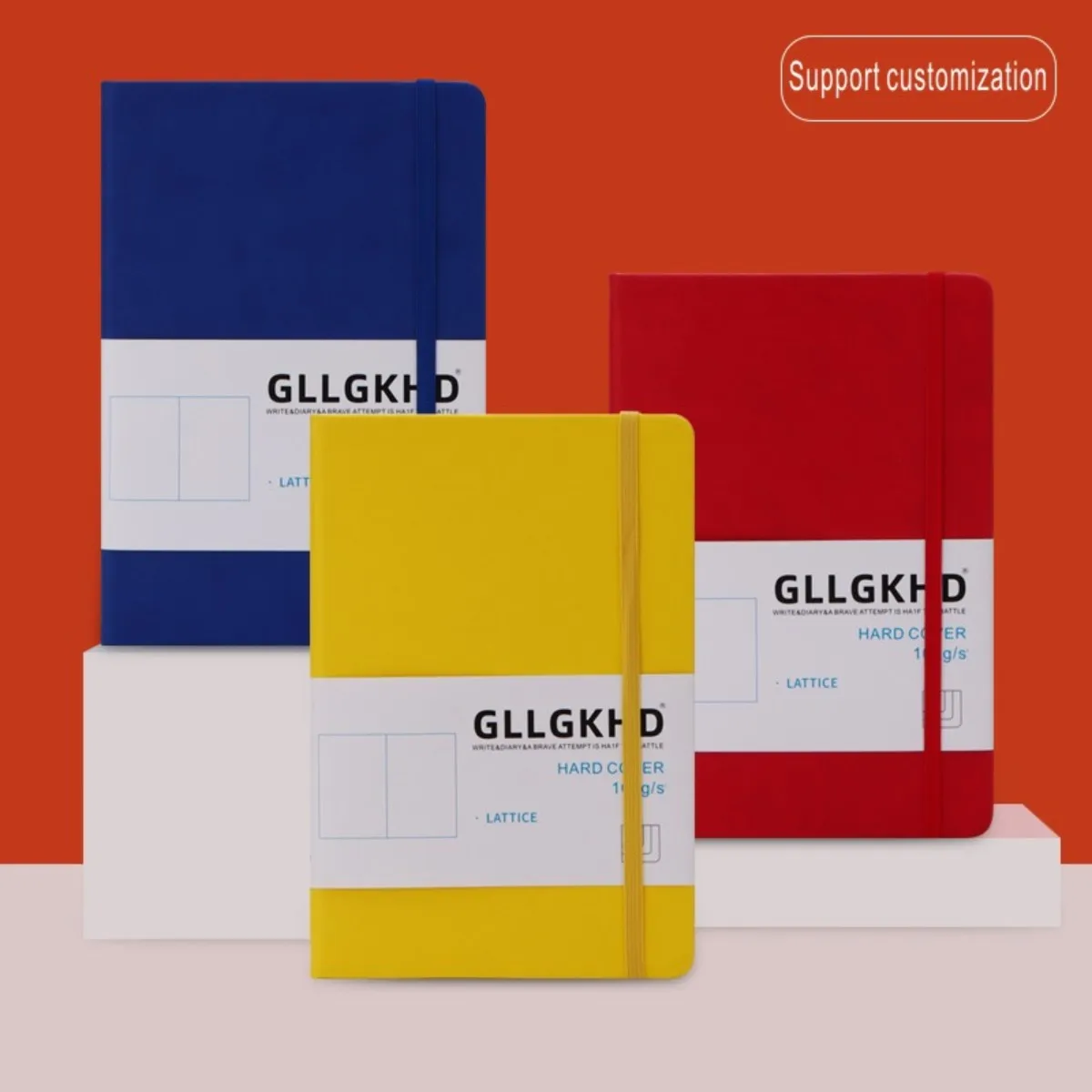 Neues Raster-A5-Karton, einfaches Gummiband, tragbares Notizbuch aus Kunstleder für Geschäftsbüro, Besprechung, Arbeit – Detail 3