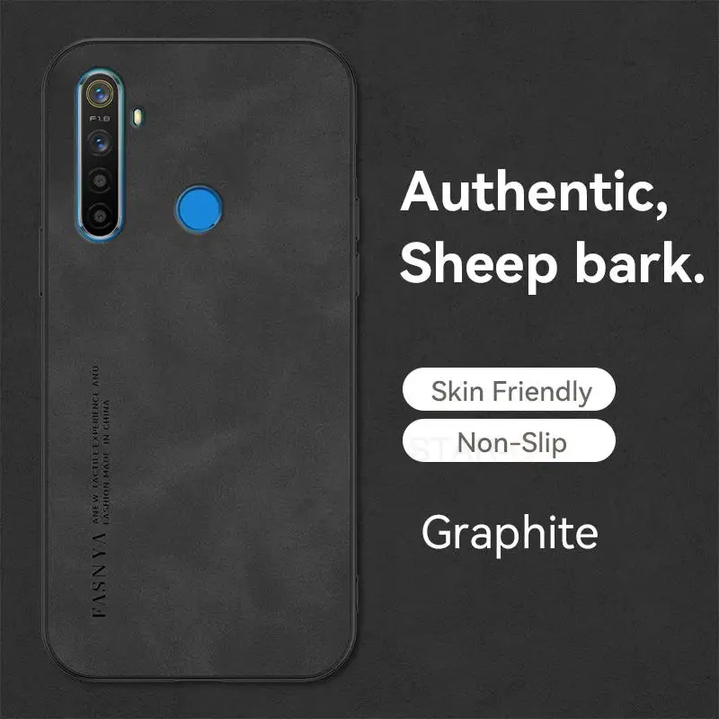 Étui de luxe en cuir de mouton pour Oppo Realme 5 6 Pro 6i 5i X2 Xt C15 C25, couverture arrière rétro pour hommes Realme 5s 6s Realme5 Realme6_voghion.com