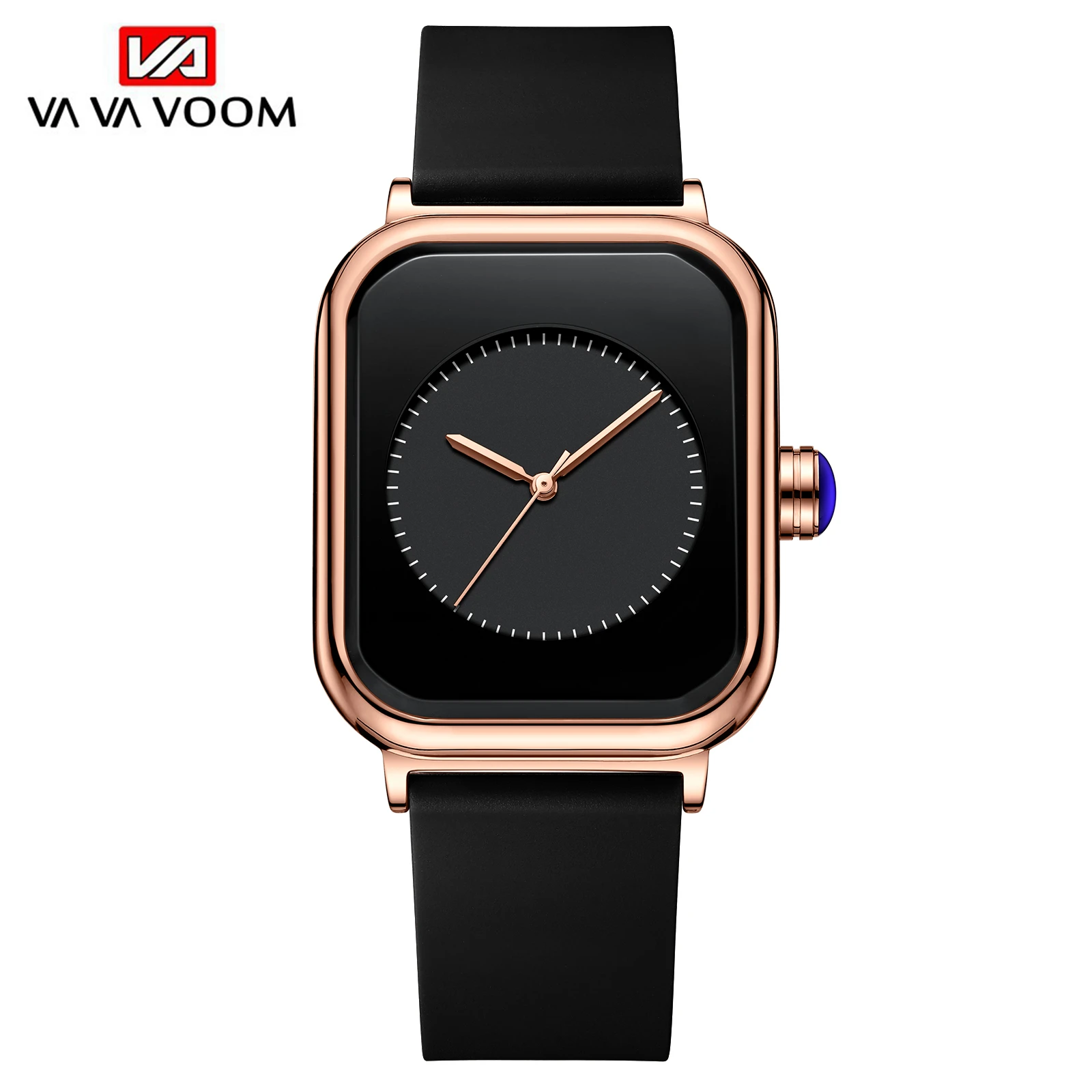 

Dropshipp Newest Cheap Stylish Printed Luxury Waterproof Women Fashion Rubber Wrist Brand Multi Square Business Silicone Watch