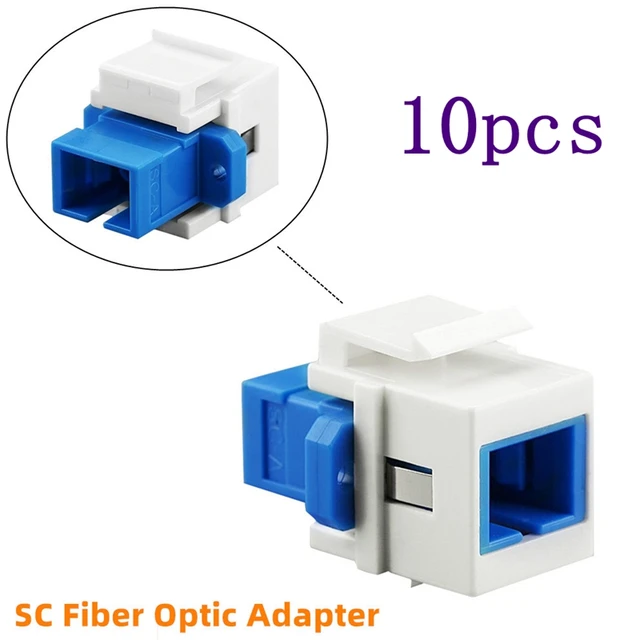 Adaptateur fibre optique simplex multimode blanc SC vers SC