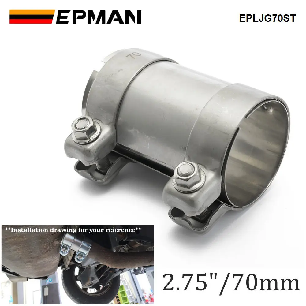 EPMAN-Connecteur de tuyau d'accès, 2.75 , 70mm, acier inoxydable 304,  collier de serrage, adaptateur de tube, menuisier EPLJG70ST - AliExpress