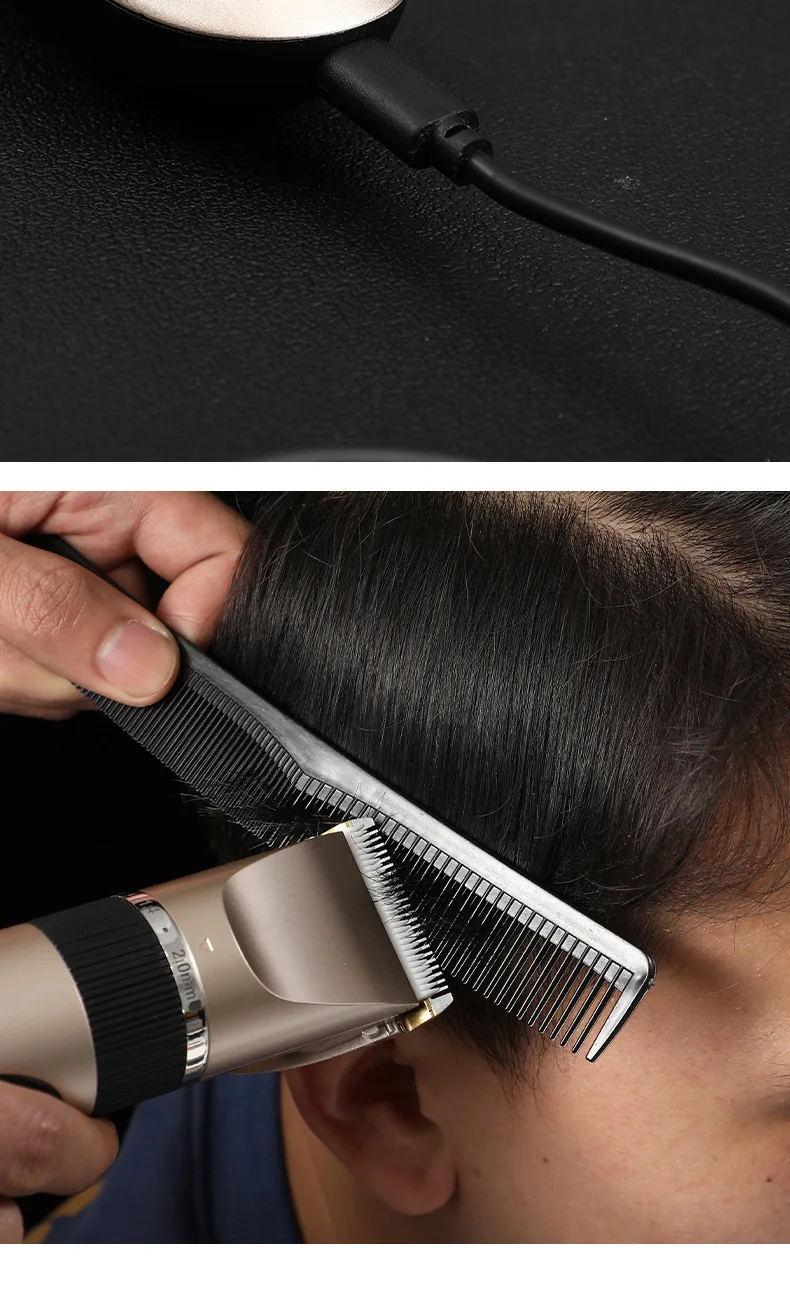 Máquina de Cortar Aparador de Barba Máquina de Corte de Cabelo Corte de Cabelo Profissional Cabelo Barbeiro Recarregável Lâmina Cerâmica Baixo Ruído Adulto Garoto 33 Computers & Electronics