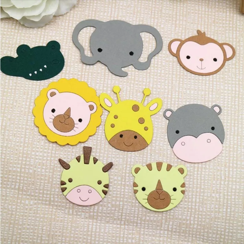 

Lion Elephant Animal Head Metal Cut Dies Stencils for Scrapbooking Stamp/Photo Album Decorative Embossing DIY Paper Cards