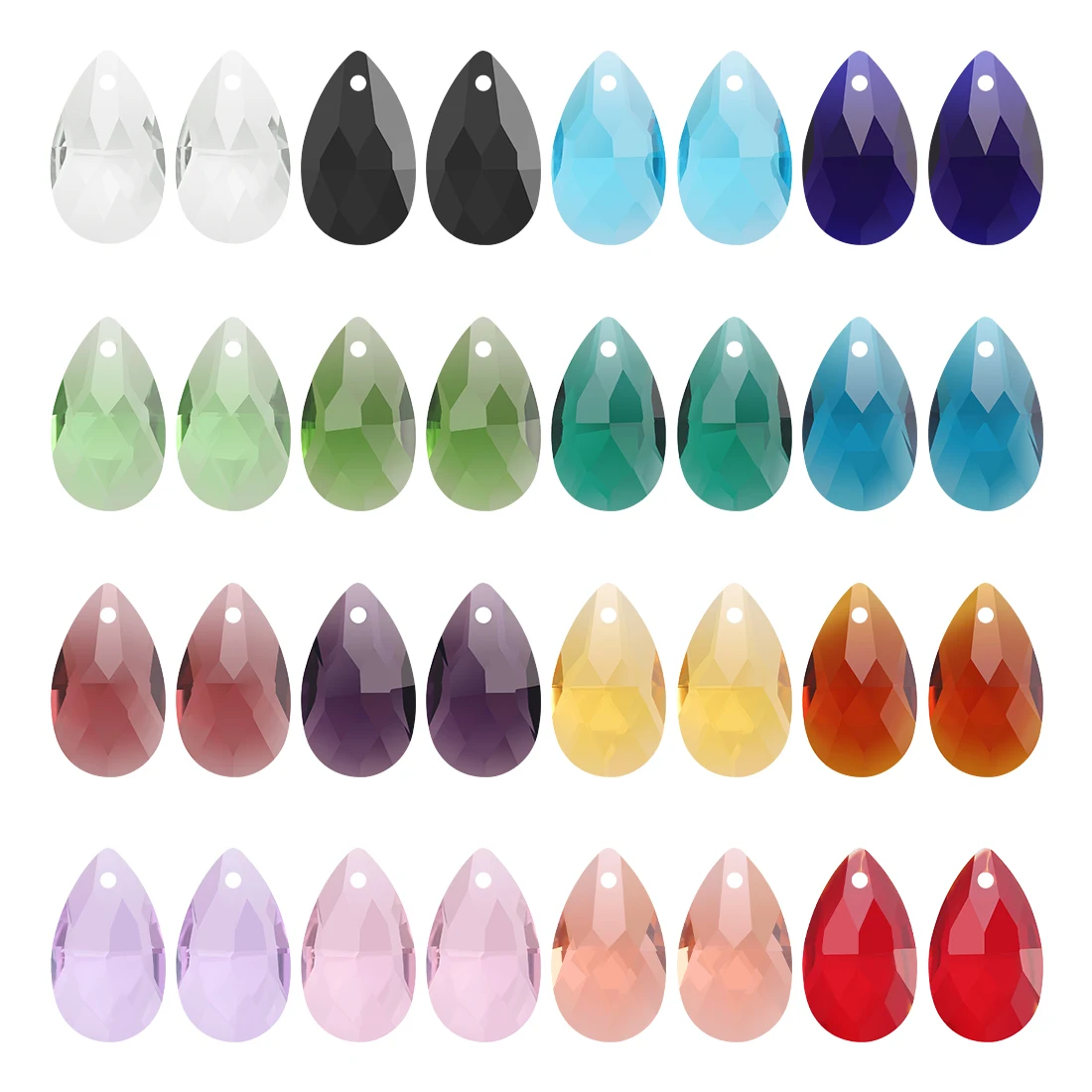 

20Pcs/Lot Lampwork Glass Teardrop Beads Red 13X22mm Crystal Drop Pendant For DIY Jewelry Making Necklaces Handicrafts Supplies