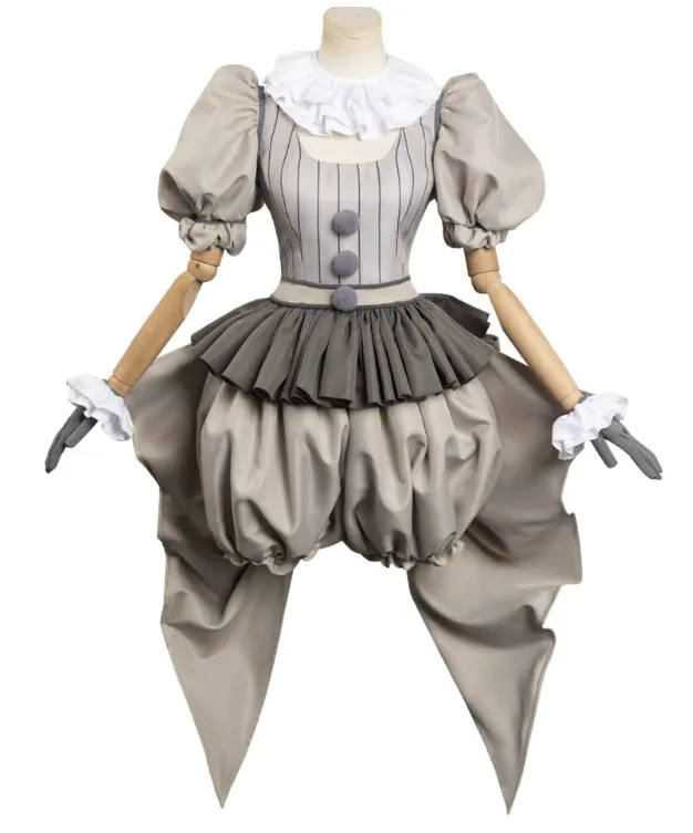 Movie It The Clown Costume Donna Costumi Di Halloween Dress Fantasy Clown Dress Halloween Carnival Dress Outfit