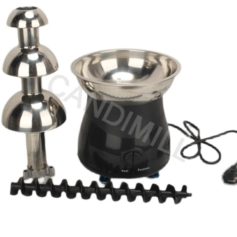 Small Stainless Steel Chocolate Fountain Machine Home/Commercial 3 Layers Chocolate Melt Makers Birthday Party Creative Tools