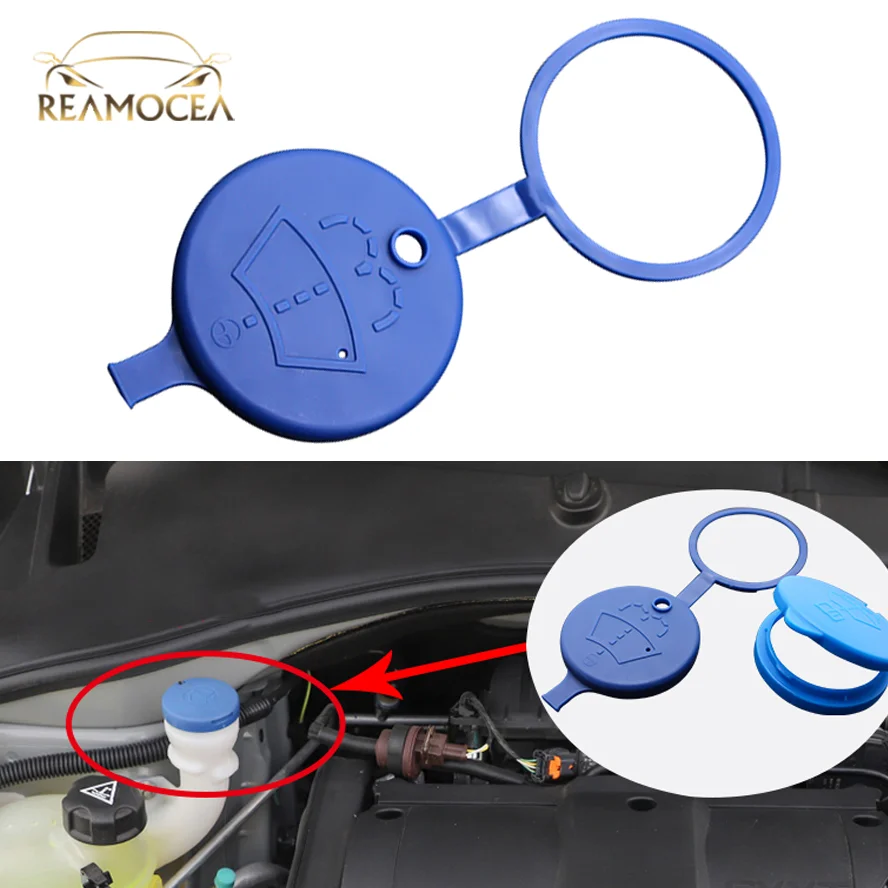 

Reamocea Car Water Tank 9637915780 Blue Windshield Wiper Washer Fluid Reservoir Bottle Pot Cap Lid Cover For Peugeot Citroen C3