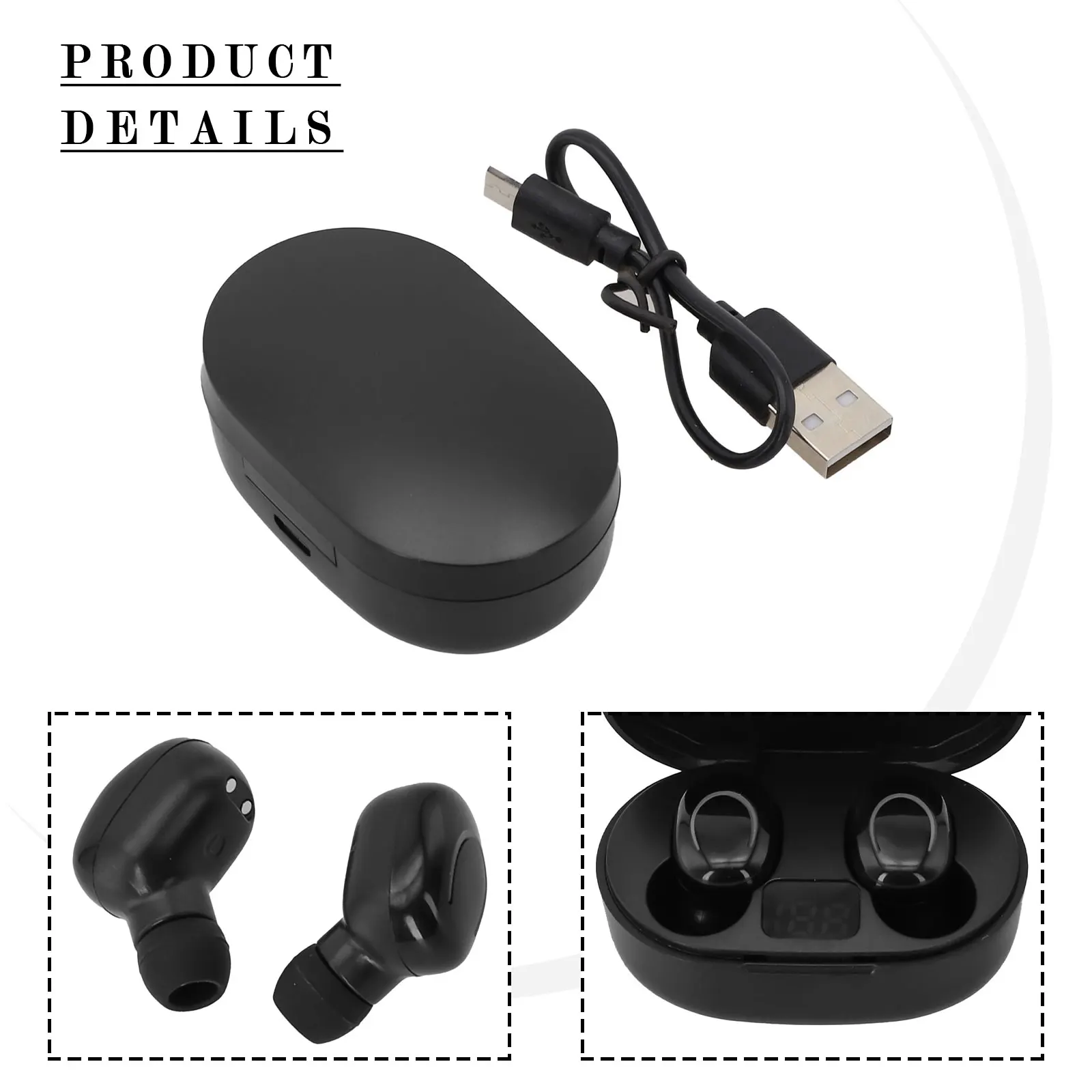 

New X12 Wireless Earphones With Battery Level Display 5.2 TWS Mini Earbuds Bluetooth Earphones Sports Earphones