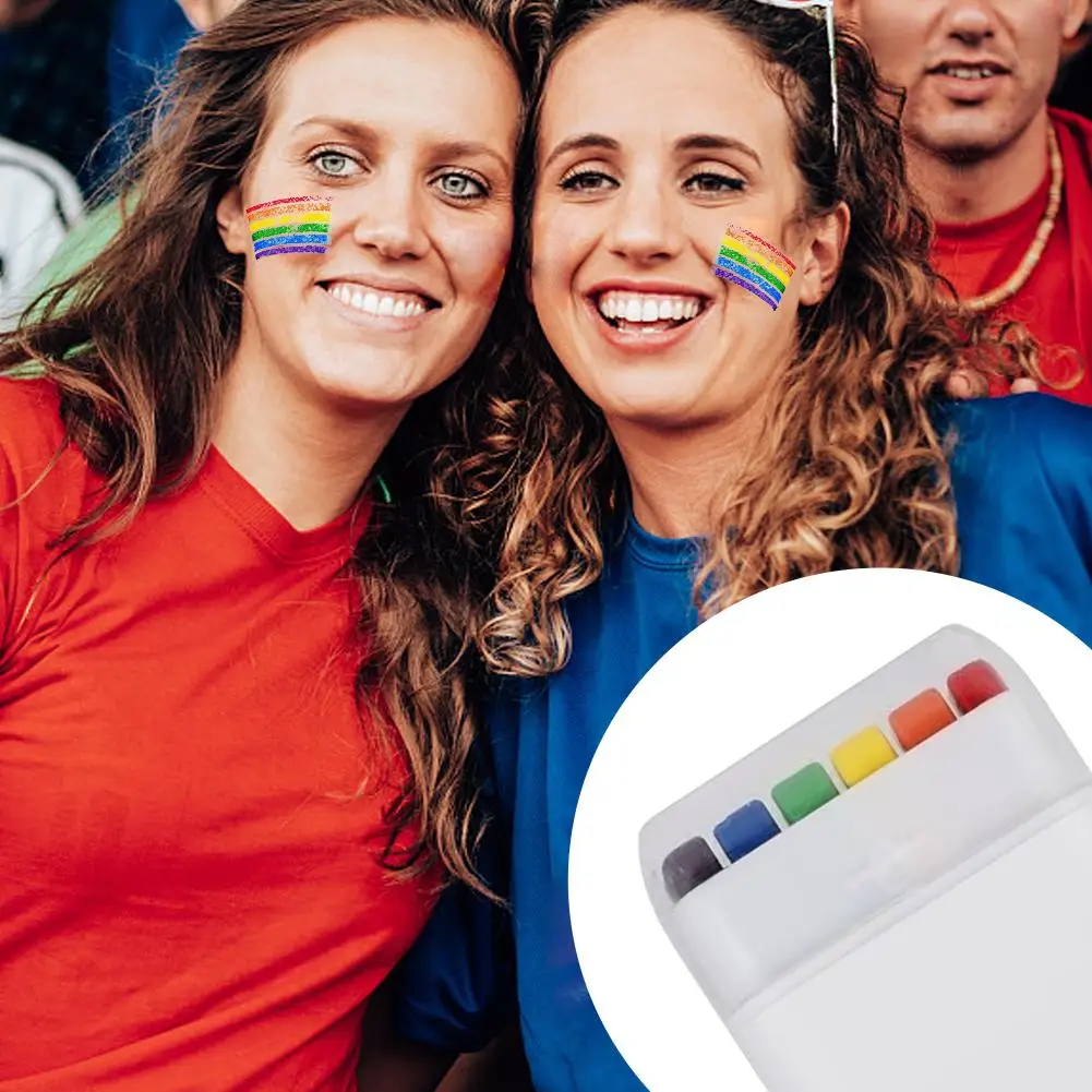 Rainbow Face Body Paint Stick Painting Paste Washable Body Tattoo Colored Oil Pigment Pen Party Festival Makeup DIY Paint 2