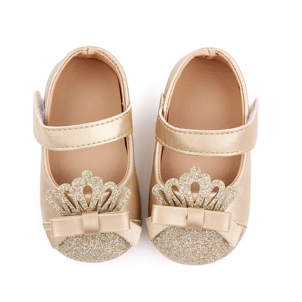Baby Girl Shoes Cute Crown Soft PU Mary Jane Shoes Anti-slip Sole Spring Summer Sandal for 0-6-12m Baby Girl New Fashion D2553 2