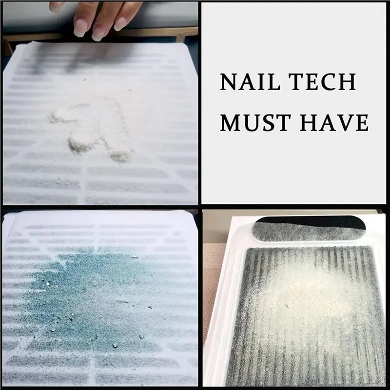 프리미엄-400매 네일 먼지 수집기 필터 용지 일회용 네일 먼지 수집기/진공청소기용 흰색