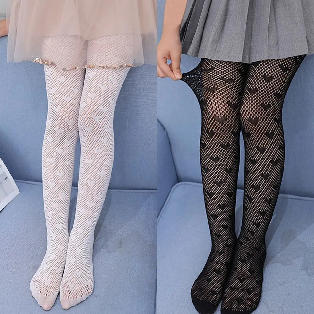 

S/M/L Spring Summer Autumn Mesh Thin Baby Girls Pantyhose Kids Princess Tights Nylon Stockings Love Soft Hosiery For 3-13 Years