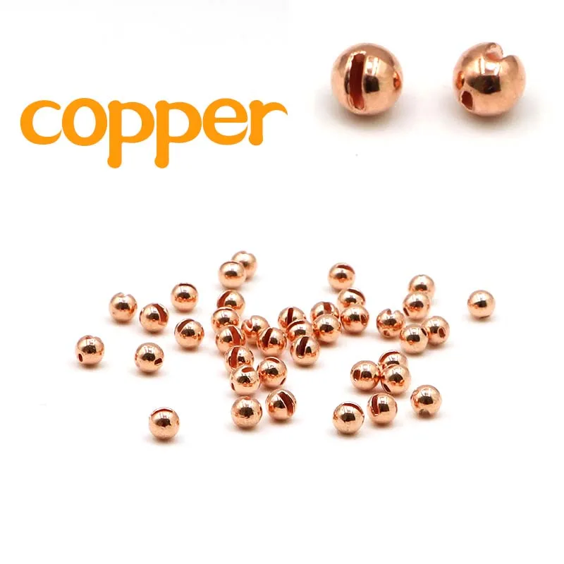 Hot sale Tungsten Slotted Beads 50PCS 1.5-5.5mm Fly Fishing Trout Perch Panfish Hook DIY Fly Tying Material 4