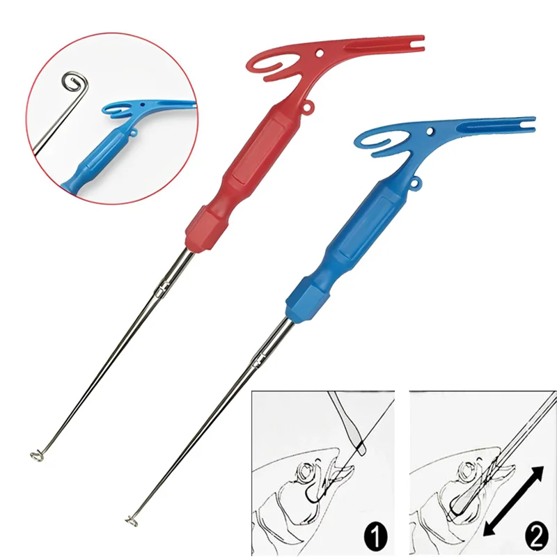 Universal Security Extractor, Fish Hook Desconexão, Pesca Ferramenta, Fly Nail nó rápido amarrando Ferramenta, Acessórios de pesca, 3 em 1