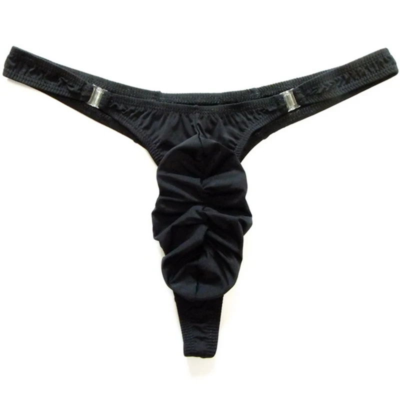 Men's Thongs Fashion Gay Men Underwear Sexy Jockstraps Cuecas Homme Slip U Convex T-Back With Buckle Quick Dry Underpants