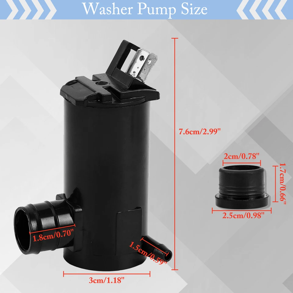 Moteur De Pompe Lave-glace D'essuie-glace Avant Arrière Avec œillet