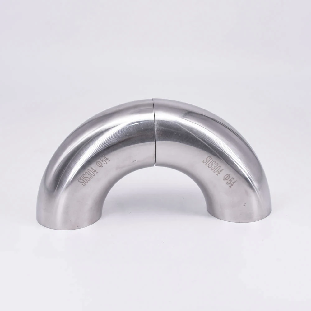 54/57/60/63/70/76/80/85/89/102/104/108/114mm OD Butt Weld Elbow 90 Degree SUS 304 Stainless Sanitary Pipe Fitting Homebrew
