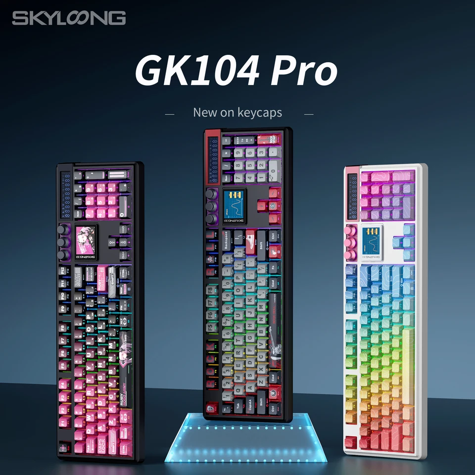 SKYLOONG GK104 Pro 3 モード ワイヤレス フルサイズ メカニカル