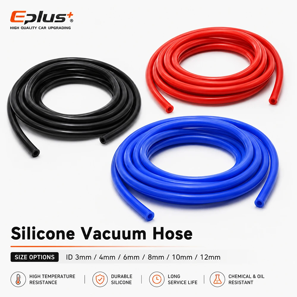 Enhanced Flame Retardant Silicone Hose - Universal Silica Gel Vacuum and Steam Pipe (Blue, Black, Red)
