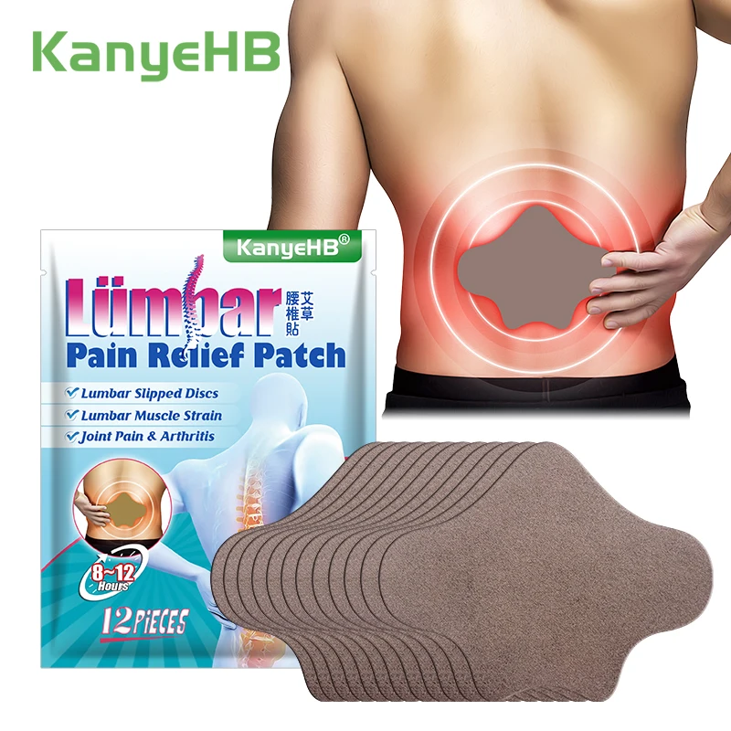 Wormwood Lumbar Spine Medical Plaster Joint Ache Back Muscle Pain Relieving Sticker Rheumatoid Arthritis Patches W016 12pcs/bag