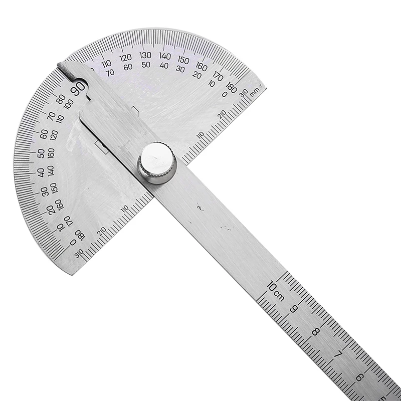 150mm Protractor Metal Angle Ruler Woodworking Measuring Ruler 180 Degree Stainless Steel Angle Gauge Rotary Measuring Tool 1Pcs