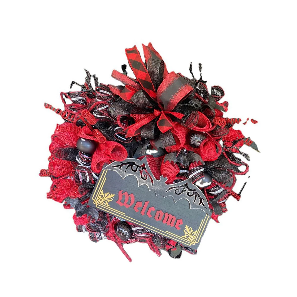 

Передний 40 см/15,8 дюйма искусственный венок вампира без запаха для Хэллоуина-многофункциональная передняя дверь